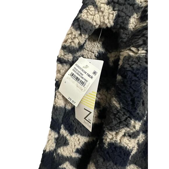 Z by Zella Green Urban Camo Print Faux Shearling Pullover Hoodie Small NEW - Picture 7 of 8